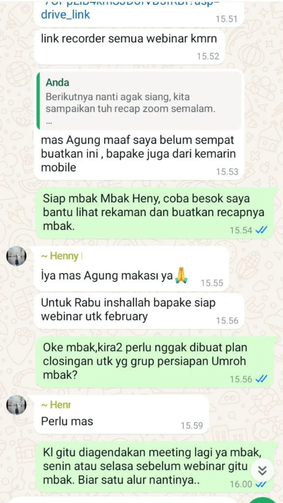 Testimoni chat WA klien 4